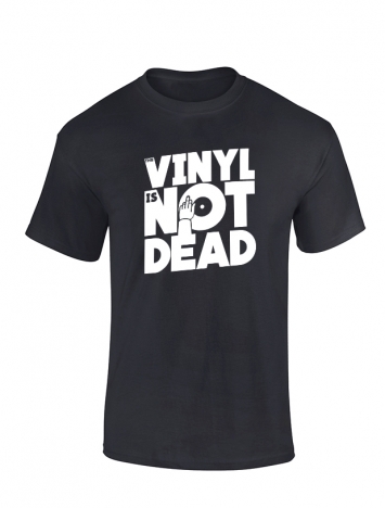 Tshirt Vinyl is not dead noir