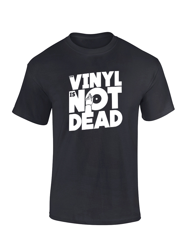 Tshirt Vinyl is not dead noir de amadeus sur Scredboutique.com