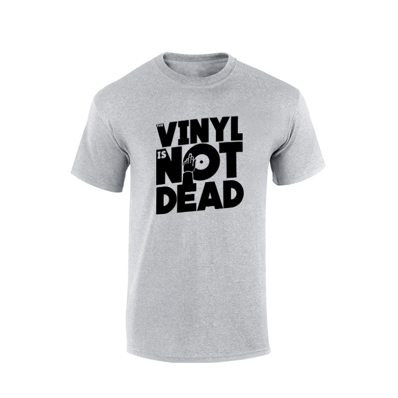 Tshirt Vinyl is not dead gris