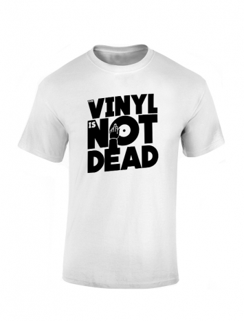 Tshirt Vinyl is not dead blanc
