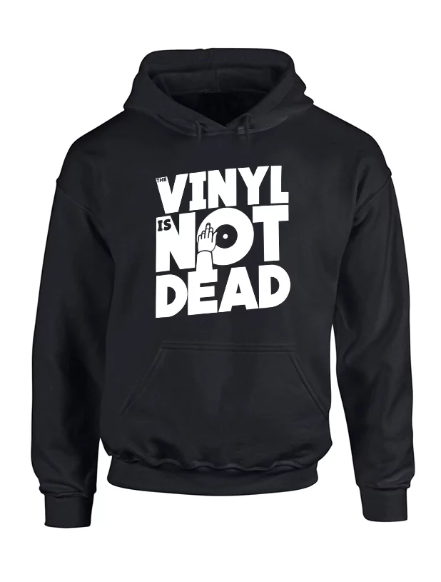Sweat Capuche Vinyl is not dead noir de amadeus sur Scredboutique.com