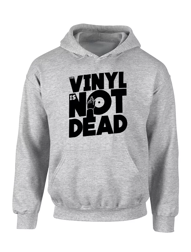 Sweat Capuche Vinyl is not dead Gris de amadeus sur Scredboutique.com