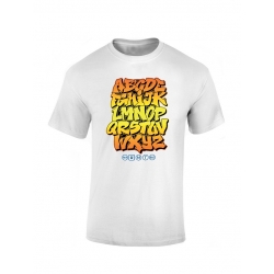 Tshirt Alphabet Graff Blanc de amadeus sur Scredboutique.com