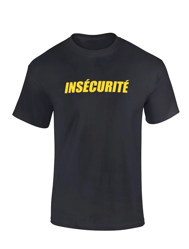Tshirt Insecurite noir de amadeus sur Scredboutique.com