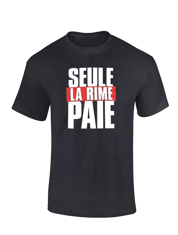 Tshirt Seule la Rime noir de amadeus sur Scredboutique.com