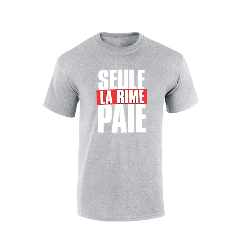 Tshirt Seule la Rime Gris