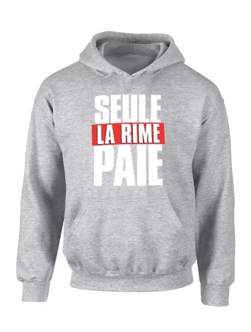 amadeus Sweat Capuche Seule la rime Gris