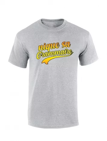 amadeus Tshirt Nique sa Grammaire Gris
