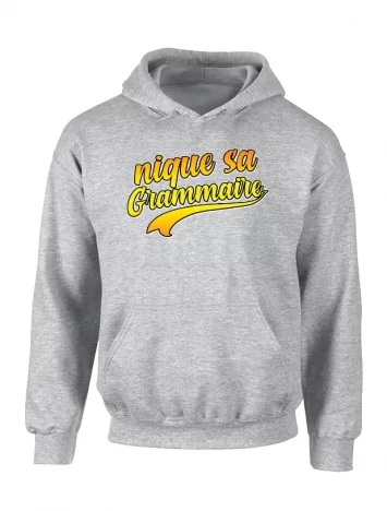 amadeus Sweat Capuche Grammaire Gris