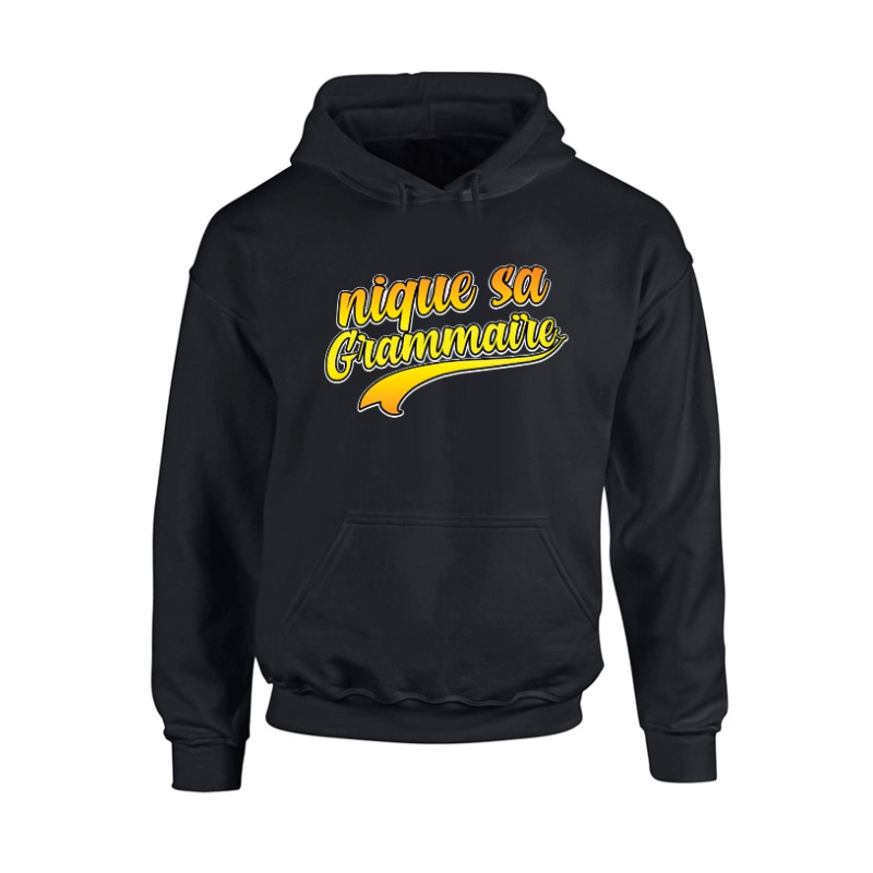 Sweat Capuche  Nique sa Grammaire Noir