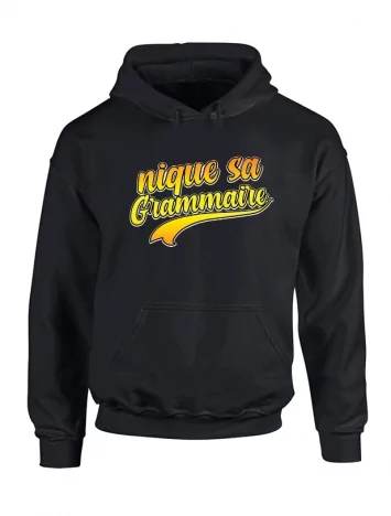 amadeus Sweat Capuche Nique Grammaire Noir