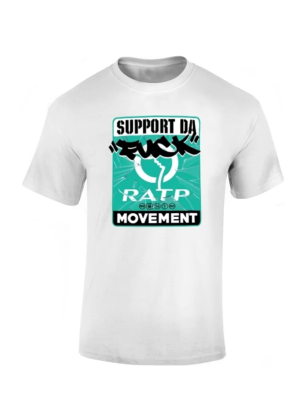 Tshirt Fuck RATP Blanc de amadeus sur Scredboutique.com