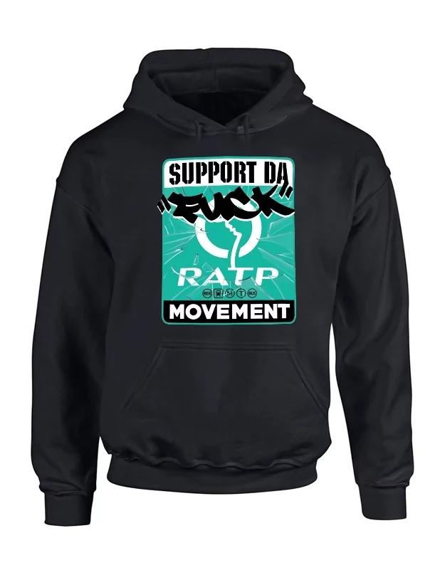 Sweat Capuche Fuck RATP Noir de amadeus sur Scredboutique.com