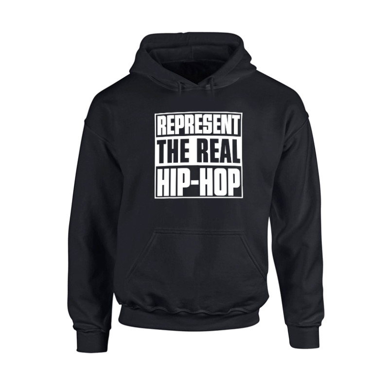 Sweat Capuche Represent Real HH Noir