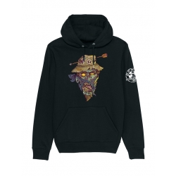 Sweat Capuche Visage zombie de scred connexion sur Scredboutique.com