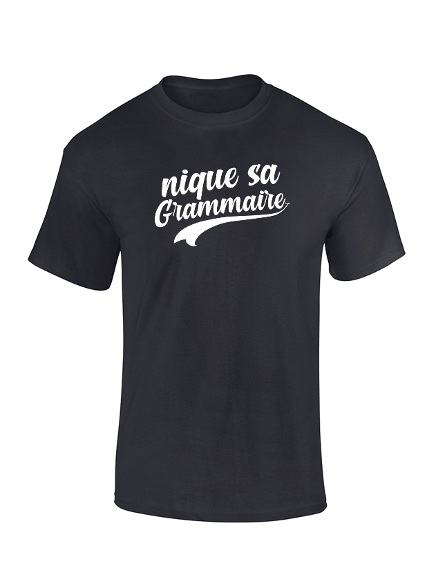 T-shirt Grammaire Noir de amadeus sur Scredboutique.com