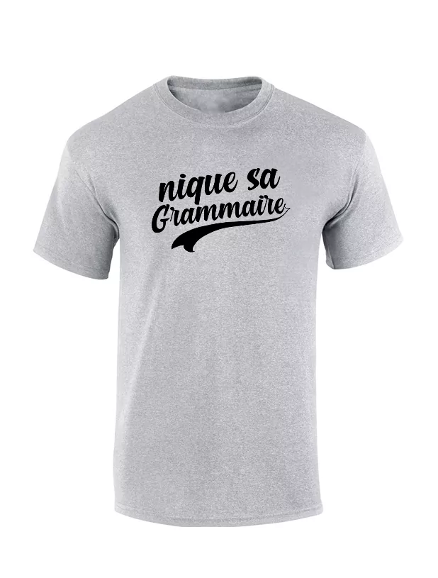 T-shirt Grammaire Gris de amadeus sur Scredboutique.com