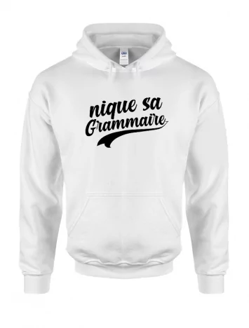 amadeus Sweat Capuche Grammaire Blanc