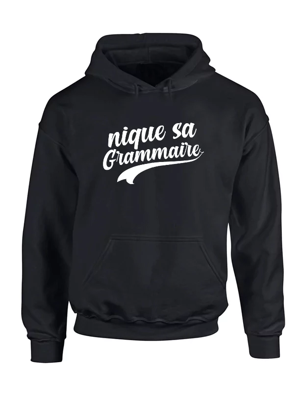Sweat Capuche Amadeus Grammaire Noir de amadeus sur Scredboutique.com