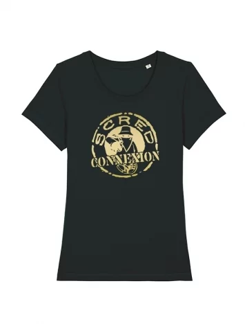 scred connexion Tshirt Femme Noir Classico OR