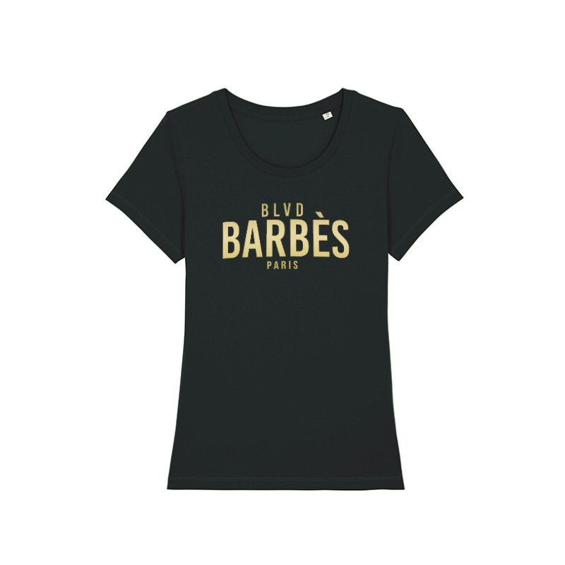 Tshirt Femme Noir BLVD Barbes