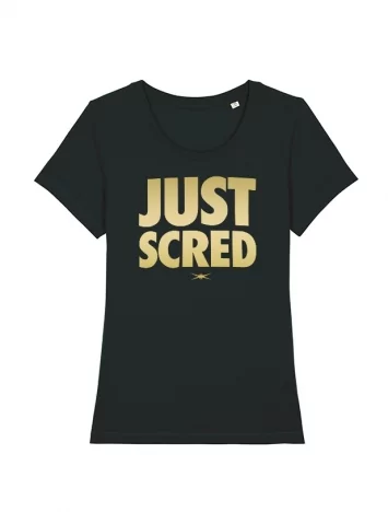 Tshirt Femme Noir Just Scred Or