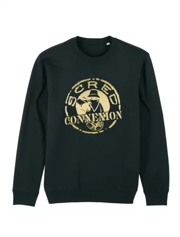 scred connexion Sweat Noir Classico Or