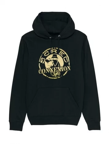 Sweat Capuche Noir Classico Or