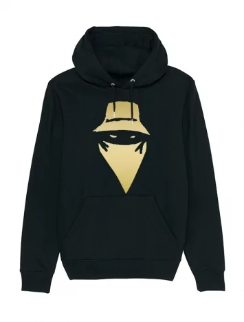 Sweat Capuche Noir Visage Or