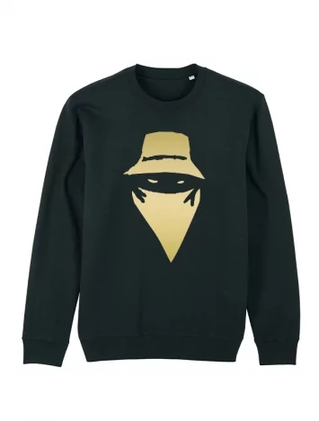 Sweat Noir Visage Or