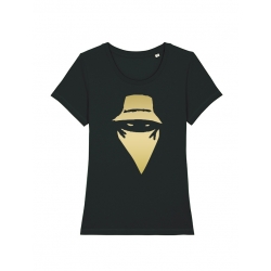 Tshirt Femme Noir VIsage de scred connexion sur Scredboutique.com