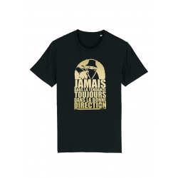 Tshirt Noir Jamais dans la Tendance Or