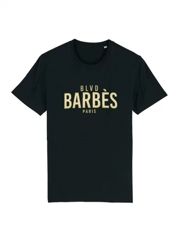 scred connexion Tshirt Noir BLVD Barbes Or