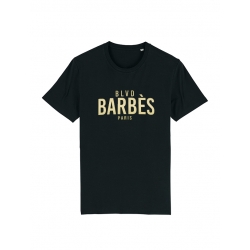 Tshirt Noir BLVD Barbes Or de scred connexion sur Scredboutique.com