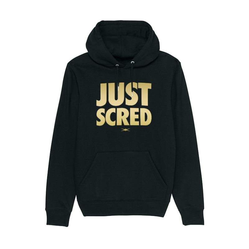 Sweat Capuche Noir Just Scred