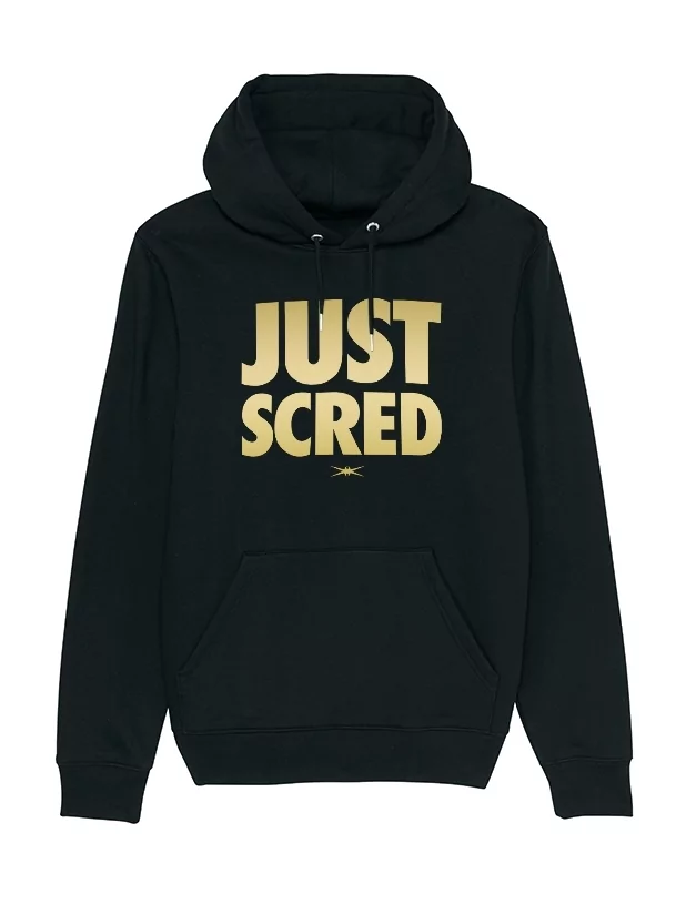 Sweat Capuche Noir Just Scred Or de scred connexion sur Scredboutique.com