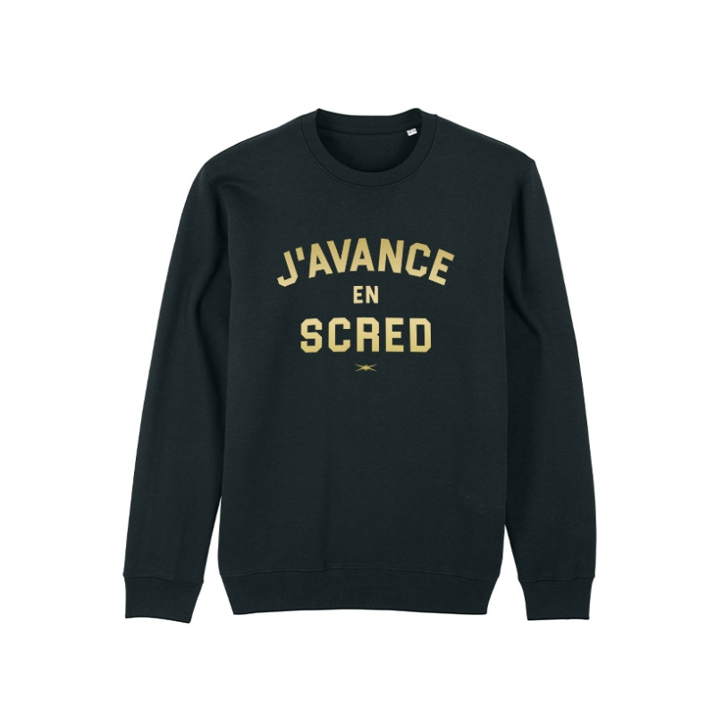 Sweat Noir J'avance en Scred