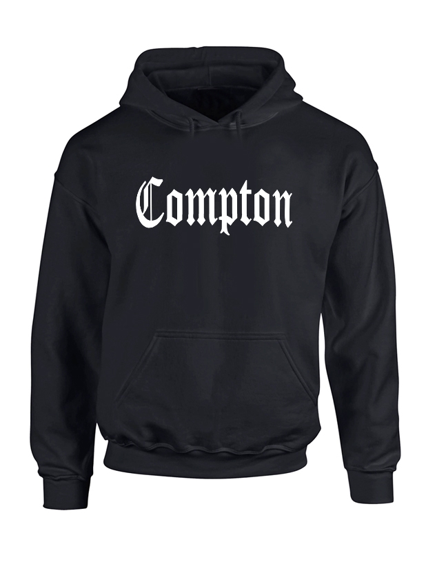 Sweat Capuche Noir Compton de compton sur Scredboutique.com