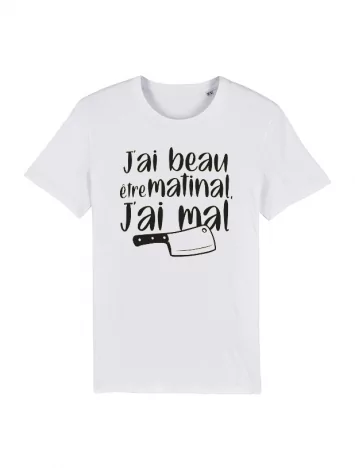 amadeus Tshirt Amadeus J'ai beau être matinal Blanc