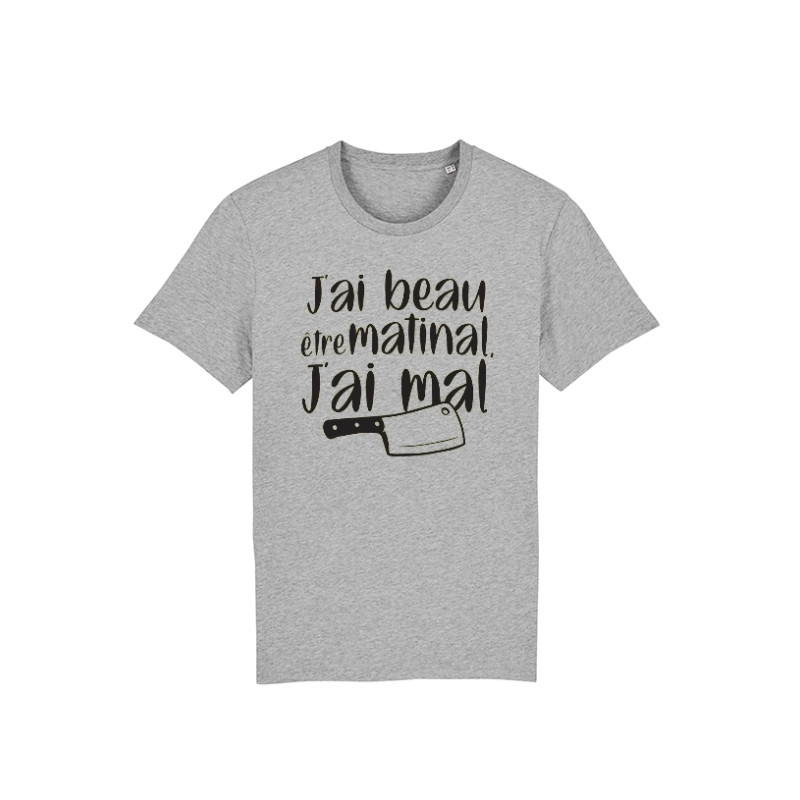 Tshirt Amadeus J'ai beau être matinal Gris