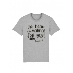 Tshirt Amadeus J'ai beau être matinal Gris de amadeus sur Scredboutique.com
