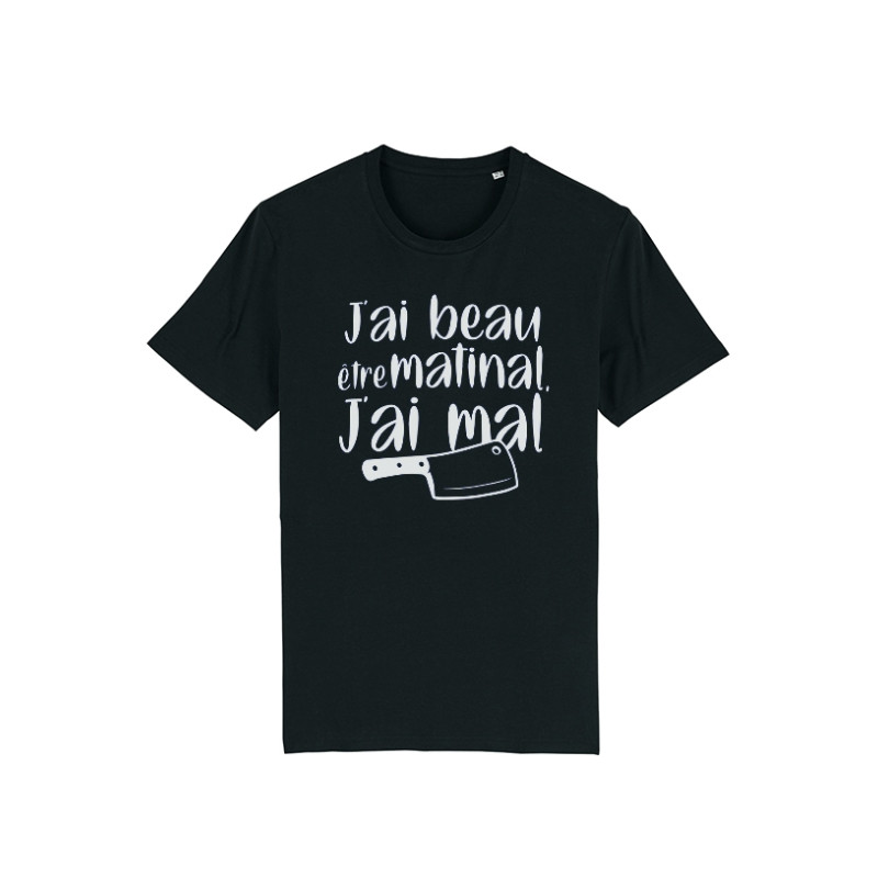 Tshirt Amadeus J'ai beau être matinal Noir