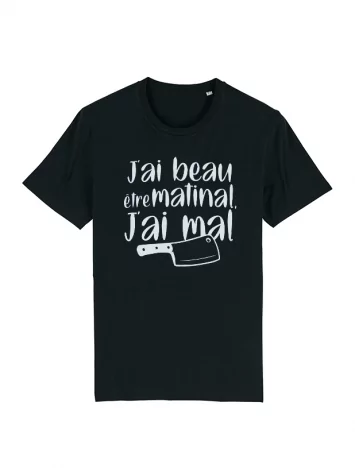 amadeus Tshirt Amadeus J'ai beau être matinal Noir