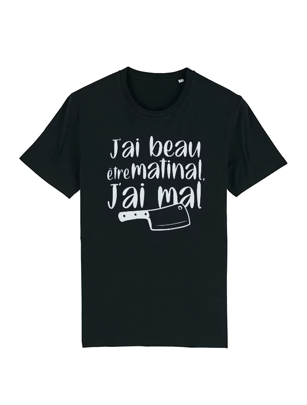 Tshirt Amadeus J'ai beau être matinal Noir de amadeus sur Scredboutique.com