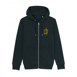Sweat Zip enfant Franklin x TRN noir de scred connexion sur Scredboutique.com