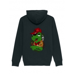Sweat Zip enfant Franklin x TRN noir de scred connexion sur Scredboutique.com