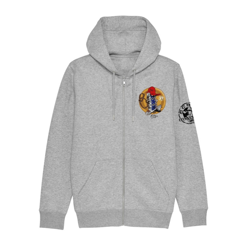 Sweat Zip enfant Cassette x TRN gris
