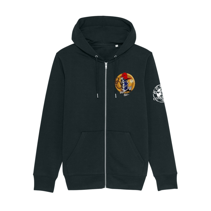 Sweat Zip enfant Cassette x TRN noir