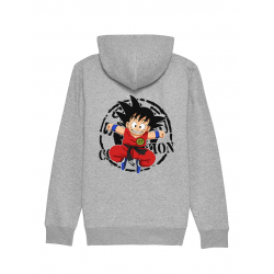 Sweat Zip enfant Goku de scred connexion sur Scredboutique.com