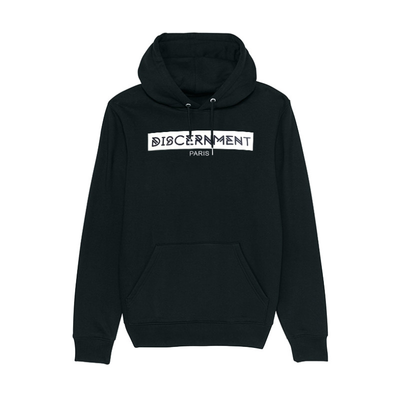 Sweat Capuche Discernment Paris Noir